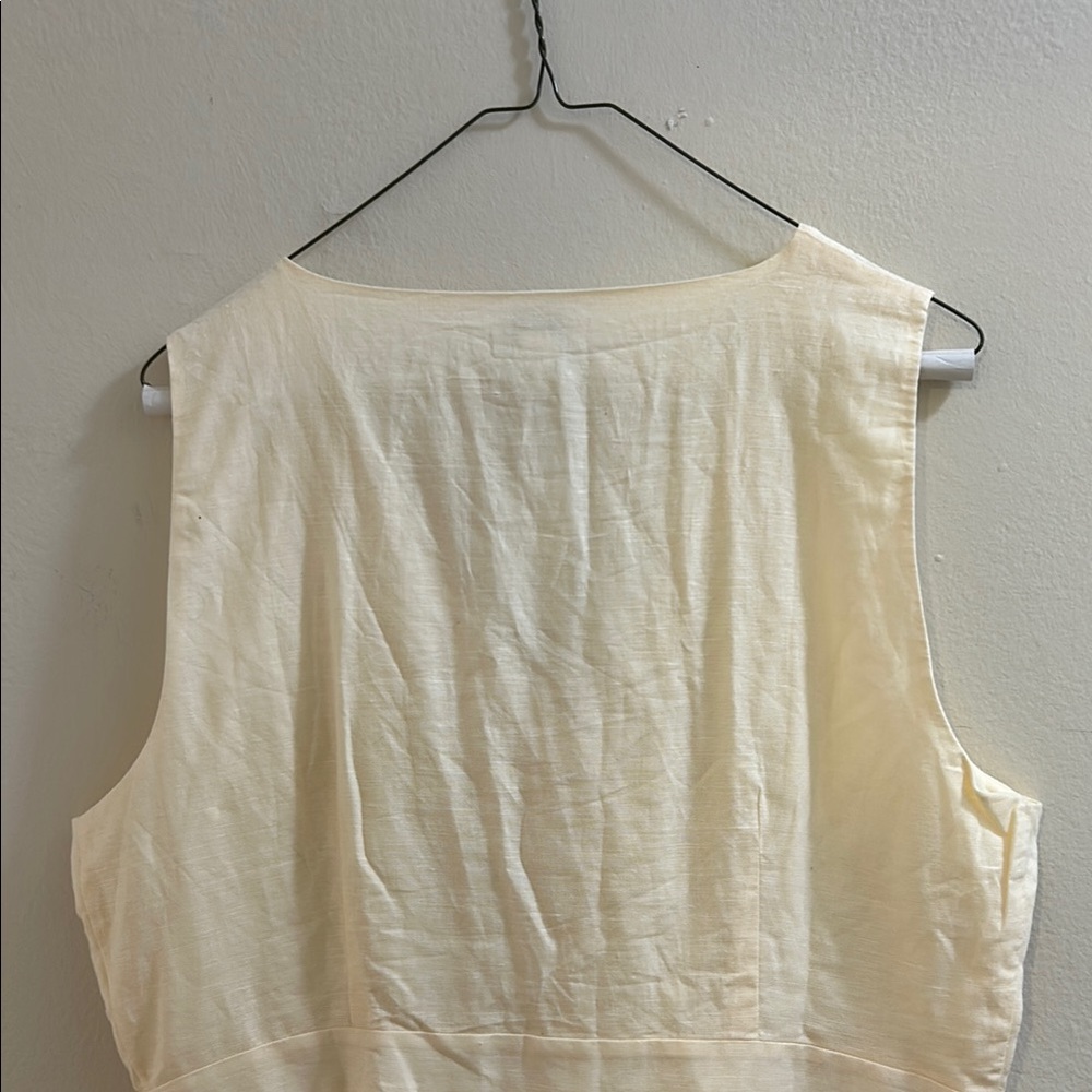 J. Crew Cream Button-Down Sleeveless Dress (NWT) - Picture 6 of 7